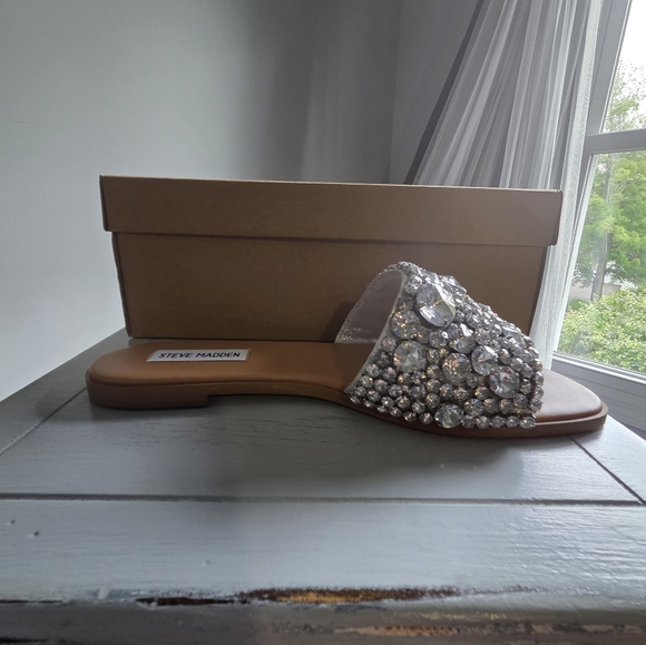 NWB Steve Madden Knicky Rhinestone Sandal Size 8.5 - Picture 6 of 7